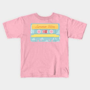 Summer Vibes Cassette Tape Kids T-Shirt